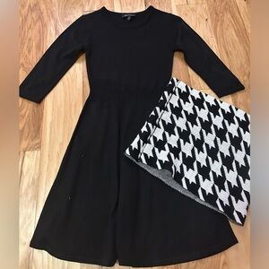 Black Woman’s Dress With Scarf